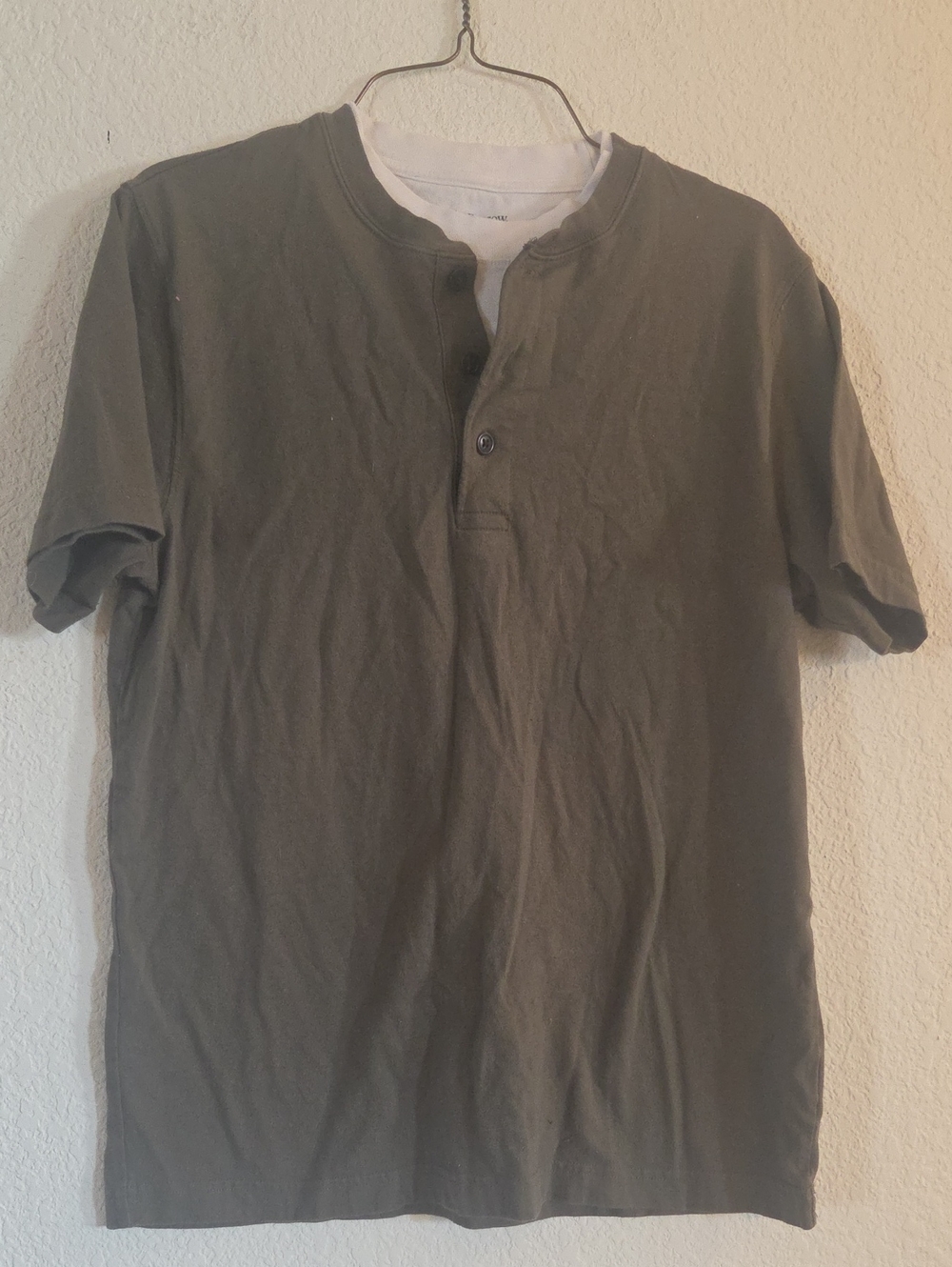 croft & barrow Olive Short-Sleeve Henley Tee